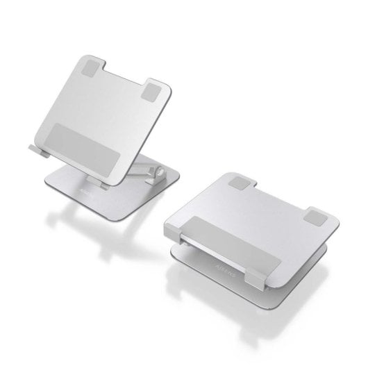 AISENS Soporte portátil/tableta aluminio 7-13", ajustable, plegable, plata, antideslizante