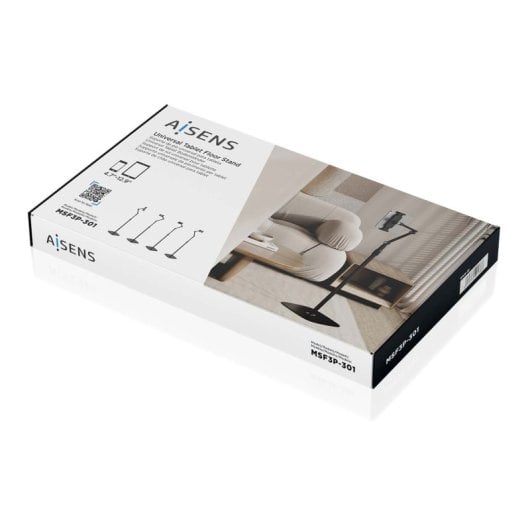 Supporto da pavimento Aisens MSF3P-301 girevole, inclinazione, altezza regolabile, nero
