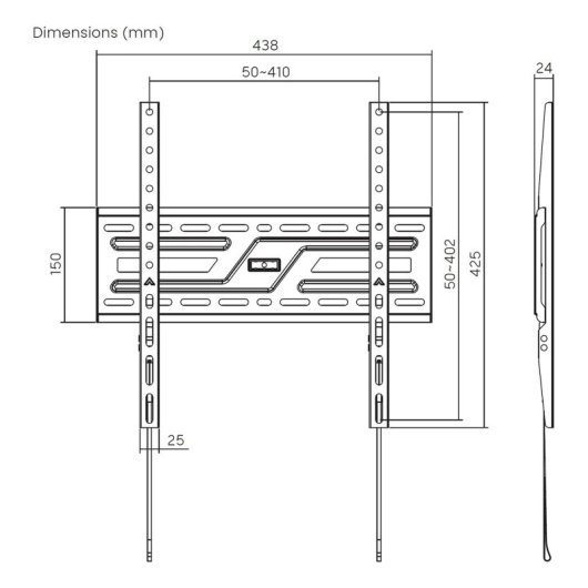 Soporte monitor/TV Aisens ultra delgado hasta 75kg, 32-75?, instalación pared, acero resistente
