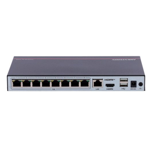 NVR Hikvision DS-E08NI-Q1/8P 8 Canales SSD 1TB 8 PoE HDMI Full HD ONVIF Acceso Remoto