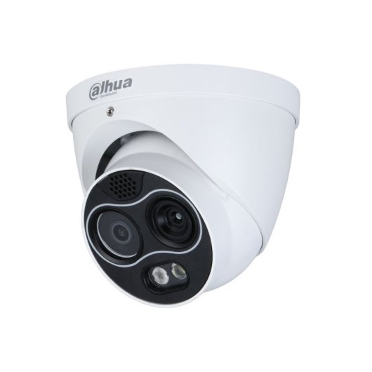 Cámara domo Dahua DHI-TPC-DF1241-B2F2-DW-S2 térmica híbrida 4MP PoE gestión remota