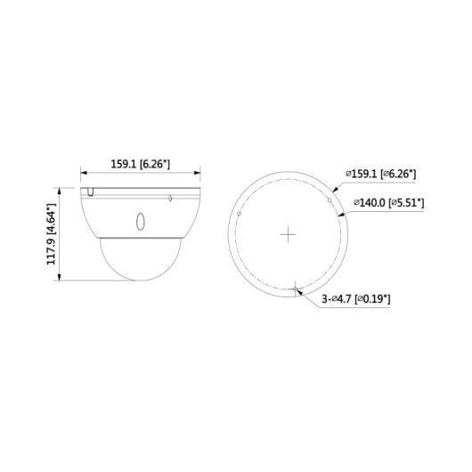 Caméra dôme Dahua IPC-HDBW5442E-ZE 4MP IR 45m Zoom 4X PoE IK10 IP67 WDR 140dB