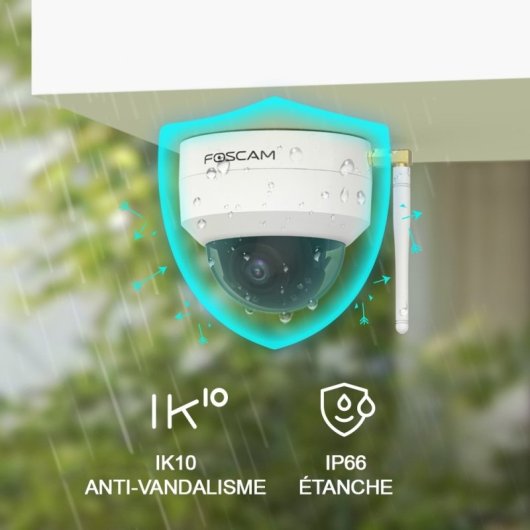 Cámara domo Foscam D4Z rotación 350°, 4MP, zoom óptico 4x, visión nocturna IR 20m, Wi-Fi dual