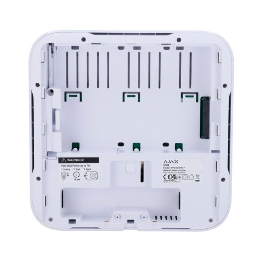 Registratore NVR PoE Ajax AJ-NVR108-W 4K a 8 canali bianco compatibile con l'ecosistema Ajax