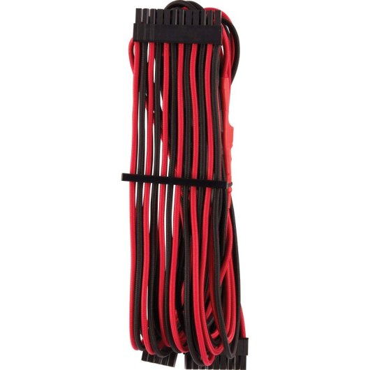 Câble ATX 24 broches Corsair CP-8920233, triple paracorde, rouge et noir, modulaire