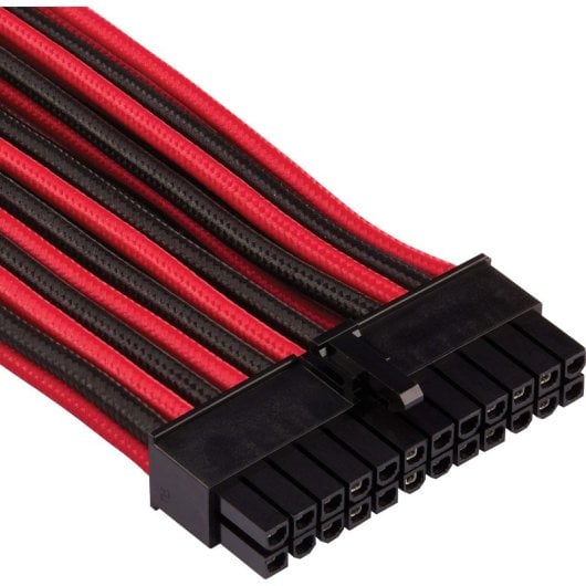 Câble ATX 24 broches Corsair CP-8920233, triple paracorde, rouge et noir, modulaire