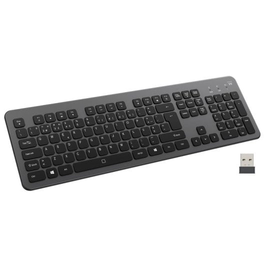 Tastatur Membran Ewent EW3297 Layout PT kabellos Bluetooth 2,4G Hintergrundbeleuchtung Multigerät