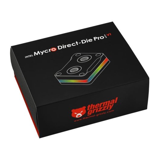 Thermal Grizzly Mycro Direct-Die Pro RGB Bloco de Refrigeração Líquida em Cobre Niquelado para LGA1700