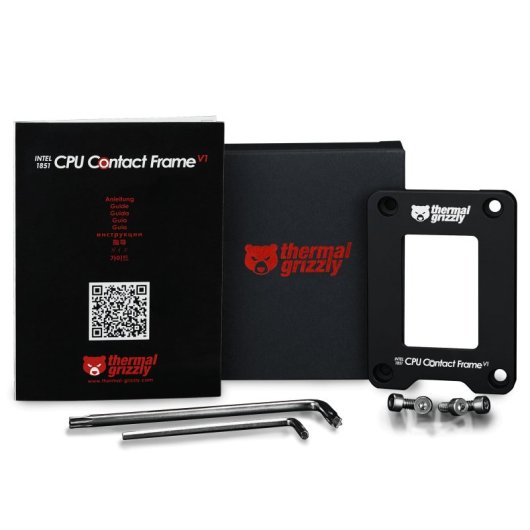 Kit de mise à niveau de refroidissement Thermal Grizzly TG-CF-I1851-V1 en aluminium noir LGA 1851 71 x 51 x 6 mm