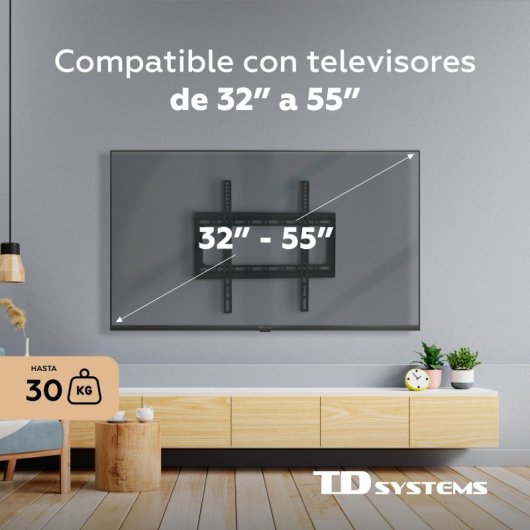 TD Systems P30X25F44 Suporte Fixo de Baixo Perfil para TV 32-55'' VESA 400x400
