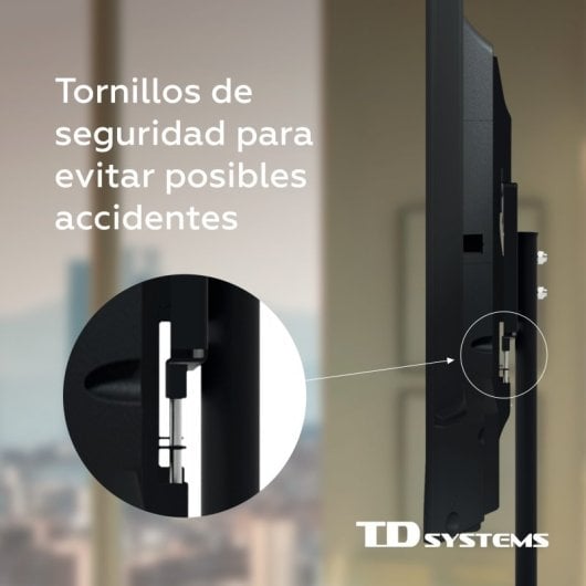 TD Systems P30X25M44 Suporte de Secretária para TV 32-50″ VESA 400x400mm com Base de Vidro Máx.30kg