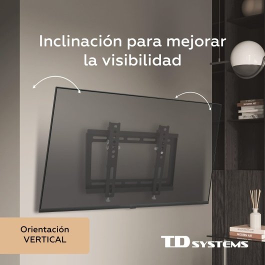 TD Systems P20X25T22 Suporte de Parede Inclinável de Baixo Perfil para TV 14-43″ VESA 200x200mm Máx.20kg