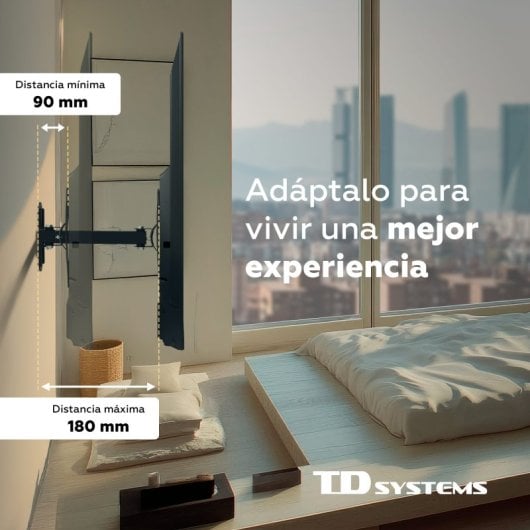 Soporte TV Pared TD Systems P20X25A122 VESA 200x200 14-40? Articulado Inclinable 20kg