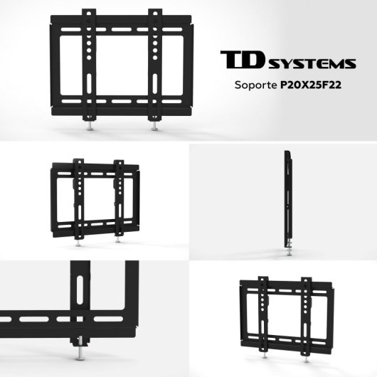 TD Systems P20X25F22 Suporte Fixo de Baixo Perfil para TV 14-43″ VESA 400x400 Máx.20kg
