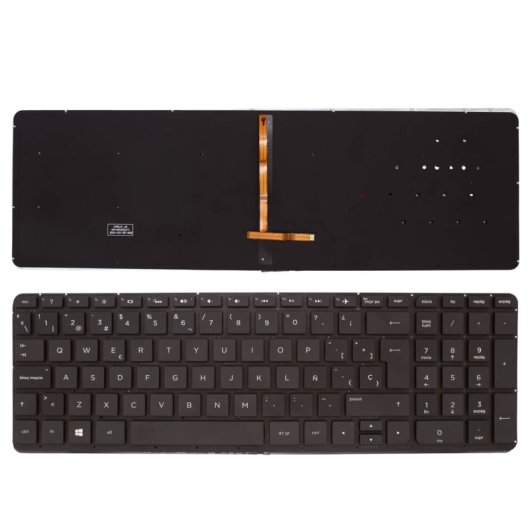 Laptop-Tastatur mit Hintergrundbeleuchtung Hp Pavilion17-f003ns (g7y67ea)