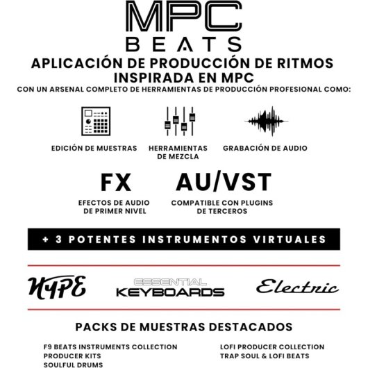 Teclado MIDI Akai MPK Mini MK3 25 llaves USB pads negro