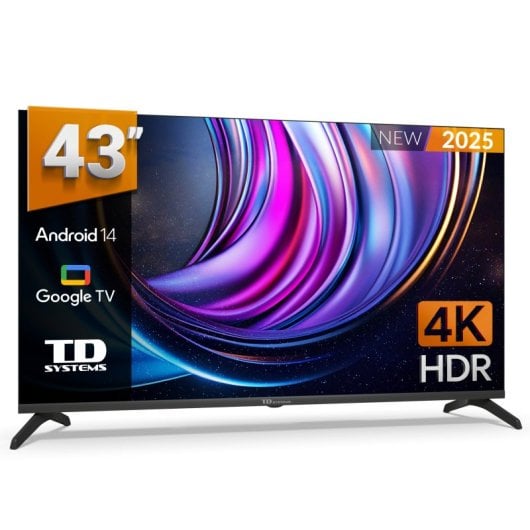 TV TD SYSTEMS PRIME43C21GLE 43" DLED 4K Ultra HD Google TV HDR10 Dolby Digital Plus Chromecast