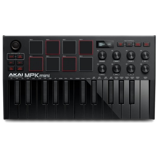 Teclado MIDI Akai Pro MPK Mini MK3 25 teclas Pads USB compacto negro