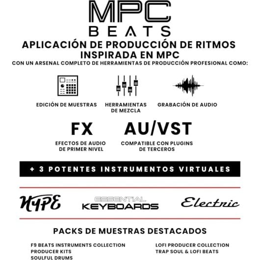 Teclado MIDI Akai Pro MPK Mini MK3 25 teclas Pads USB compacto negro