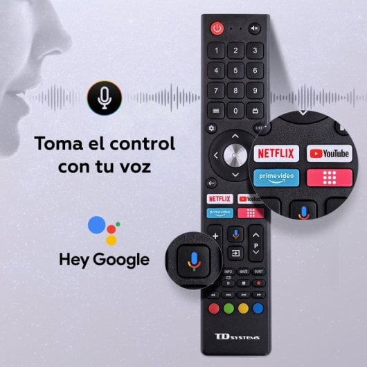 TV TD SYSTEMS PRIME50C21GLE 50" DLED 4K Ultra HD Google TV HDR10 Dolby Digital Plus Chromecast