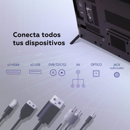 TV TD SYSTEMS M43C21GLE 43" DLED 4K Ultra HD HDR10 Chromecast Google TV Android 14 Assistente de Voz