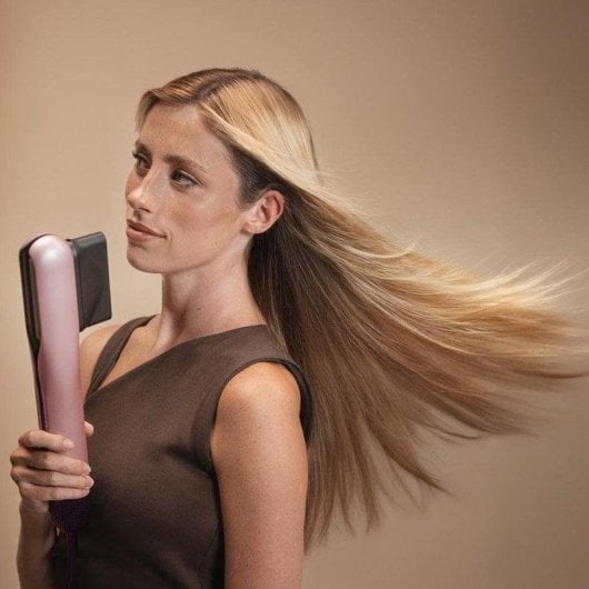 Prancha de Cabelo Queratina 2 em 1 Cecotec AirLisse 2in1 ForceDry Black 4 Temperaturas Antifrizz Preto