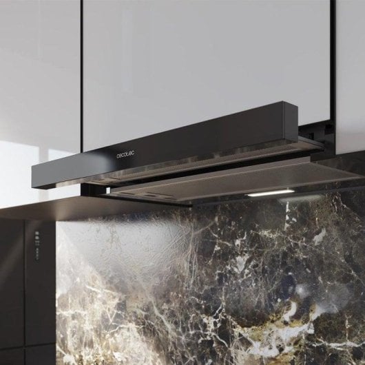 Campana extractora Cecotec Flux TLM 603500 Telescopica 60cm LED nera