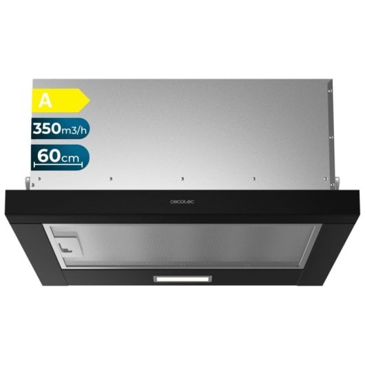 Campana extractora Cecotec Flux TLM 603500 Telescopica 60cm LED nera