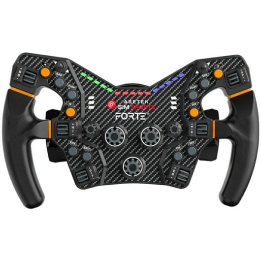 Asetek SimSports Forte Formula 25-Tasten-Lenkrad mit Schnellverschluss, Aluminium, Carbonschwarz