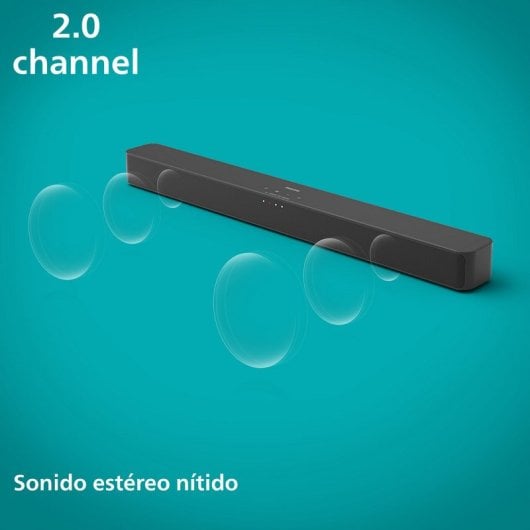 Philips TAB4000 Barra de Sonido Bluetooth 2.0 Canales 60W HDMI ARC Negro Reacondicionado