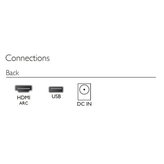 Philips TAB4000 Barra de Sonido Bluetooth 2.0 Canales 60W HDMI ARC Negro