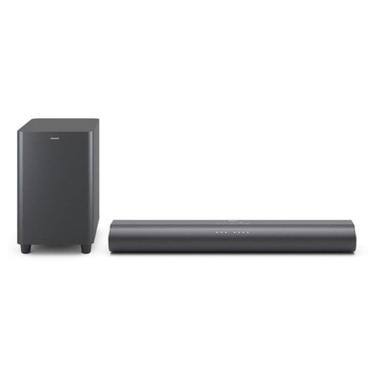 Barra de Som Philips TAB6100 2.1 80W Bluetooth HDMI eARC Subwoofer Dolby Atmos Preta