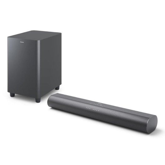 Barra de Som Philips TAB6100 2.1 80W Bluetooth HDMI eARC Subwoofer Dolby Atmos Preta