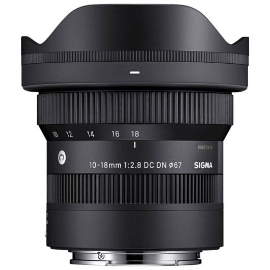 Sigma 13/10 Objektiv Fujifilm X APS-C 2.8-22 67mm Abnehmbare Gegenlichtblende Schwarz