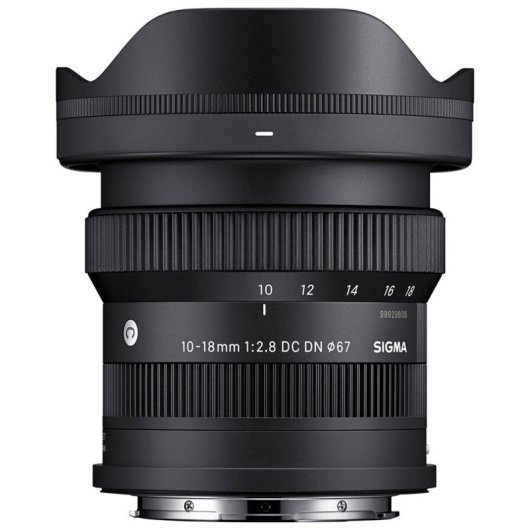 Sigma 13/10 Objektiv Fujifilm X APS-C 2.8-22 67mm Abnehmbare Gegenlichtblende Schwarz