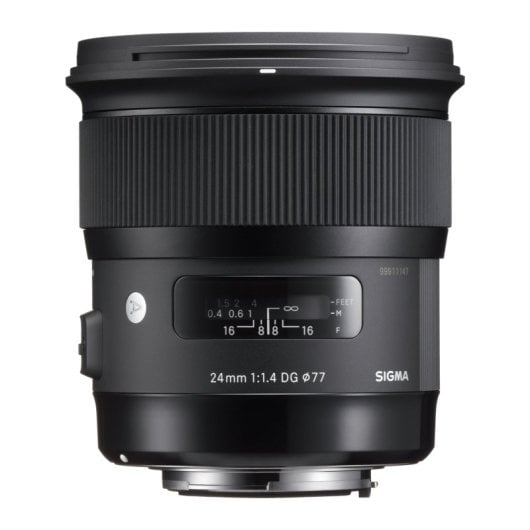 Objetivo Sigma 24mm F1.4 DG HSM Art Sony E Montura, 15 elementos, 77 mm, Negro