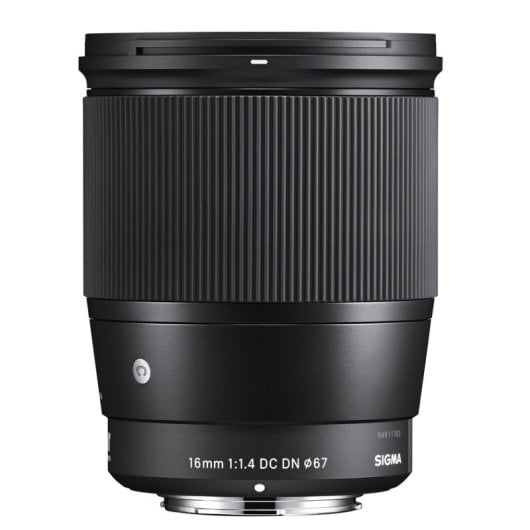 Objetivo Sigma 16mm f1.6 Sony E autoenfoque angular 16 elementos bayoneta negro