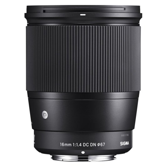 Objetivo Sigma 16mm f1.6 Sony E autoenfoque angular 16 elementos bayoneta negro