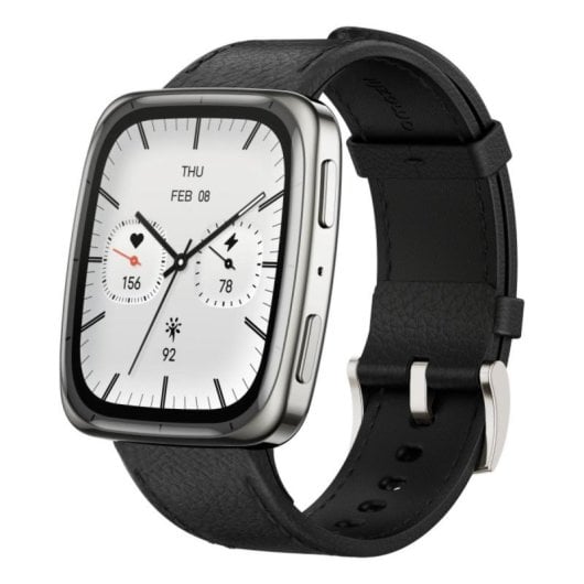 Amazfit Active 2 Square Premium NFC Smartwatch 1.75" AMOLED Zafiro GPS Plata con 2 Correas