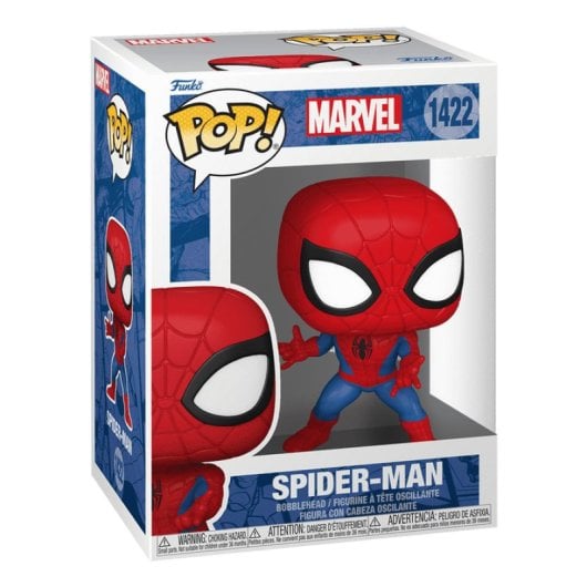 Figurine de collection Funko Spider-Man Marvel en vinyle multicolore 94 mm, boîte à fenêtre