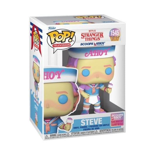 Figura coleccionable Funko Stranger Things Steve multicolor interior caja ventana