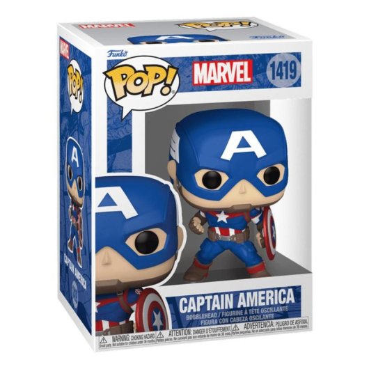 Figurine Funko Captain America Vinyle Multicolore Marvel 9,3 cm