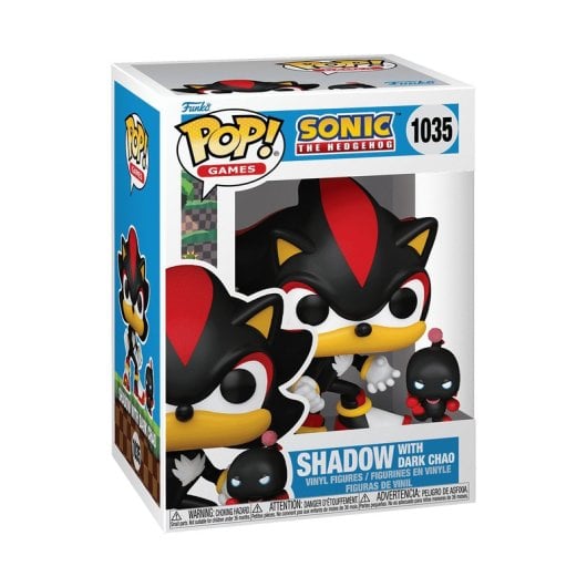 Figura coleccionable Funko Shadow with Dark Chao Sonic The Hedgehog vinilo 97mm multicolor