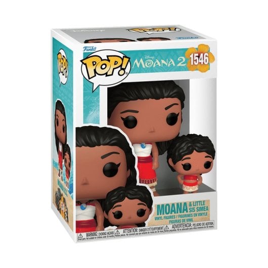 Figurine de collection Funko Moana et sa petite sœur Simea en vinyle Disney multicolore 97 mm