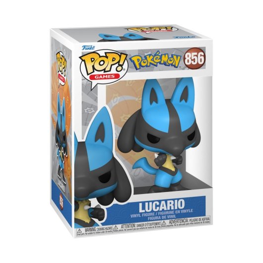Figura coleccionable Funko Lucario Vinilo Multicolor Pokémon 10cm Caja con ventana