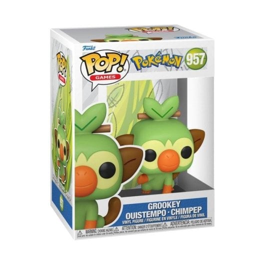 Figura colecionável Funko Grookey Pokémon vinil multicolor 93 mm caixa janela