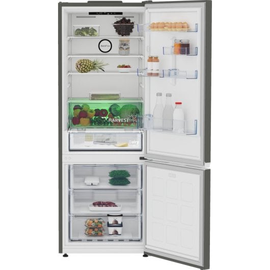 Frigorífico Beko Combi 192cm 490L E Gris Puertas reversibles, CoolRoom y Antiescarcha