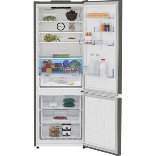 Frigorífico Beko Combi 192cm 490L E Gris Puertas reversibles, CoolRoom y Antiescarcha