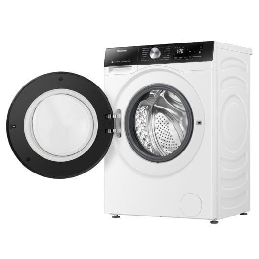 Hisense WF3S1043BW3 Waschmaschine, Frontlader, 10,5 kg, 1400 U/min, A, weiß, WLAN, Dampf, automatische Dosierung