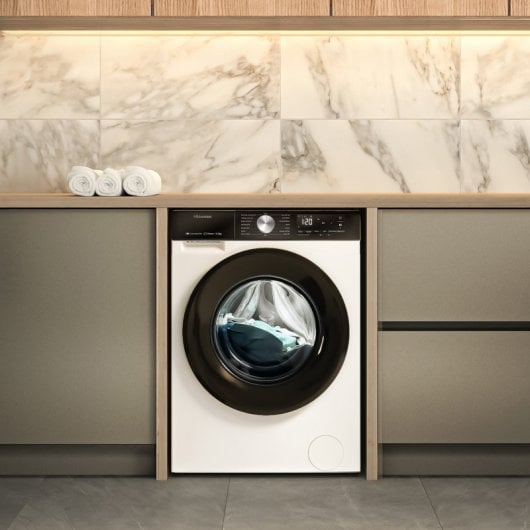 Hisense WF3S1043BW3 Waschmaschine, Frontlader, 10,5 kg, 1400 U/min, A, weiß, WLAN, Dampf, automatische Dosierung